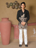 Men’s Black Cotton Printed Kurta