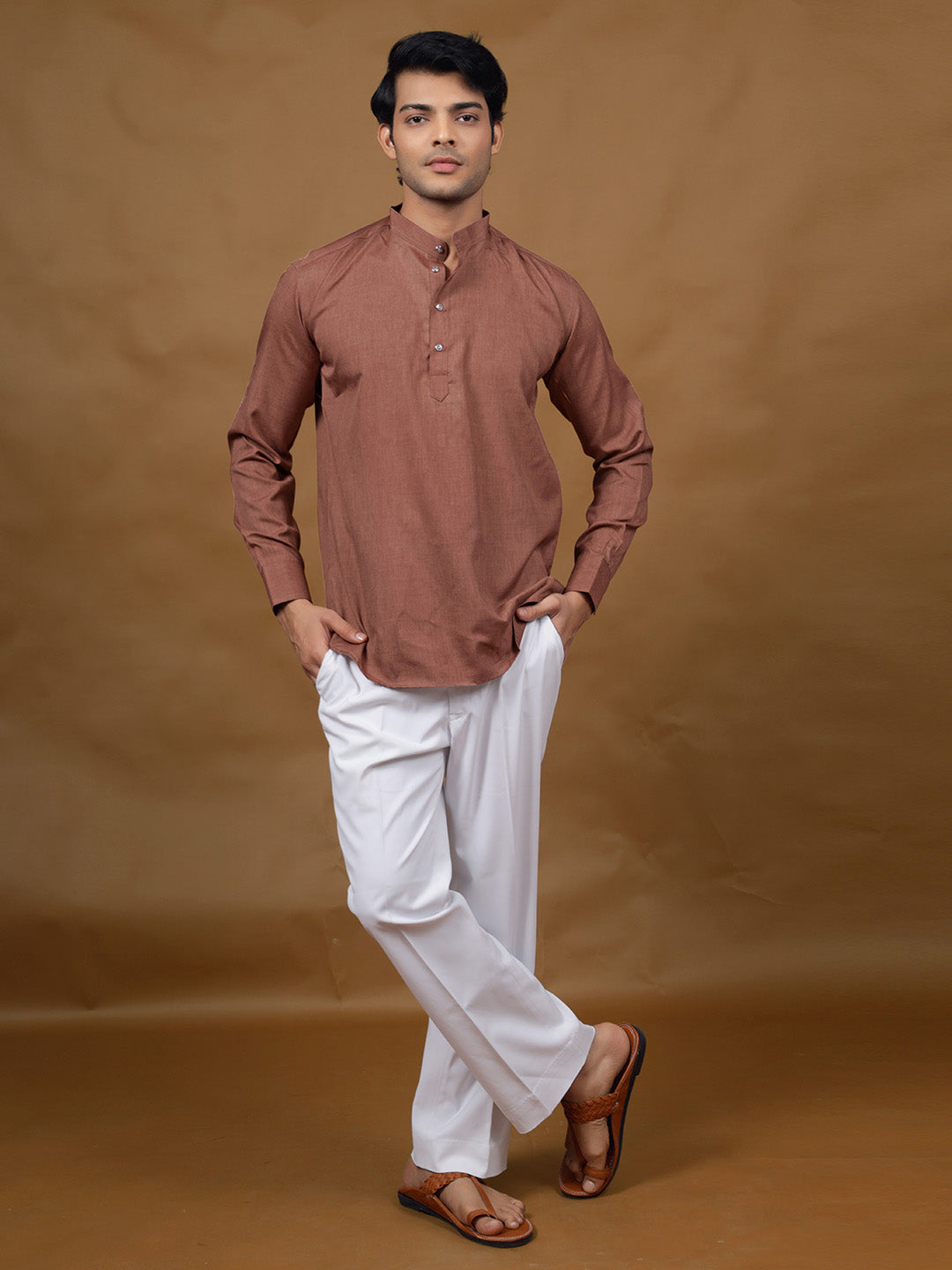 Light Brown Short Kurta