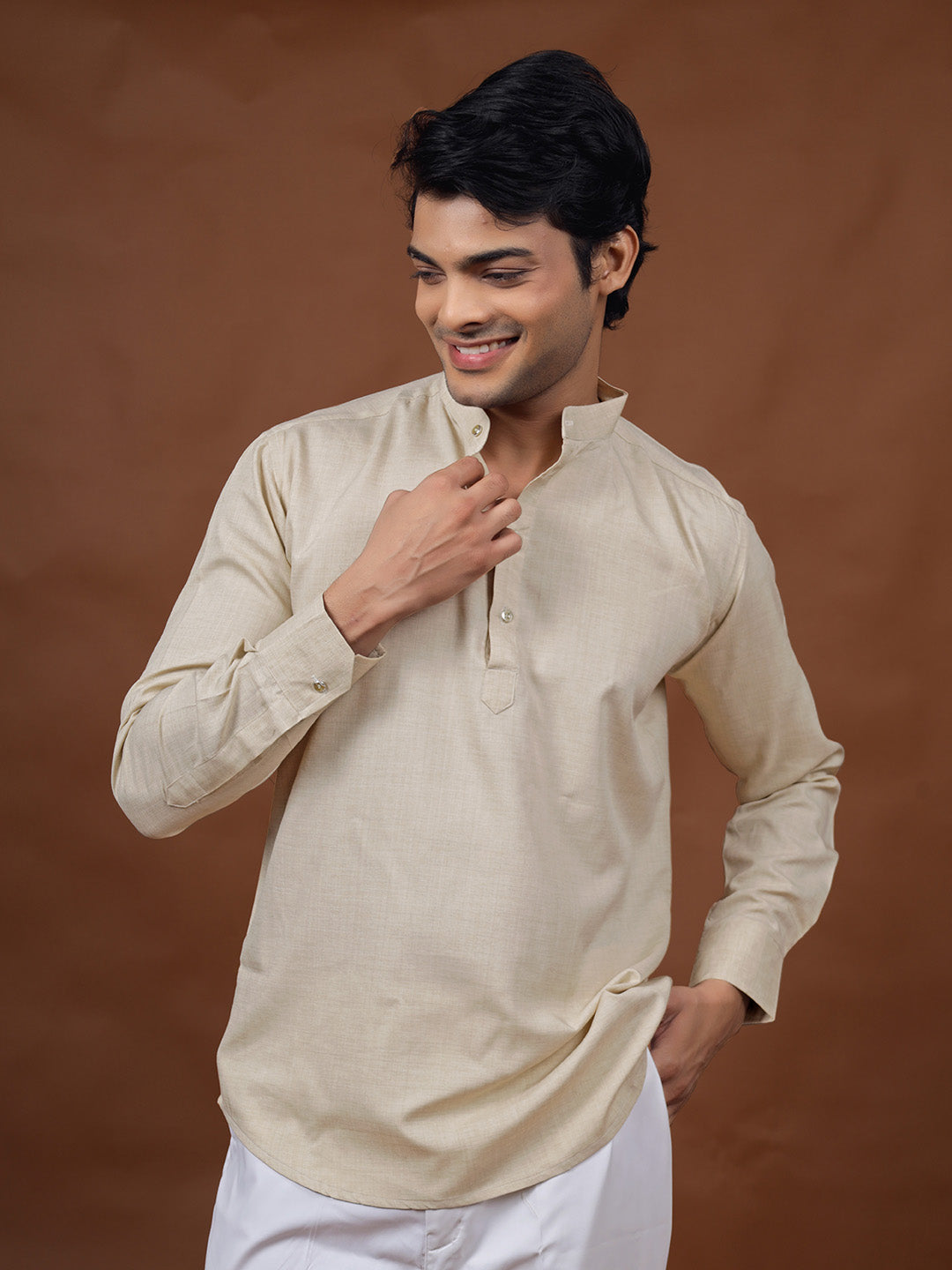 Beige Short Kurta