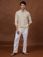 Beige Short Kurta