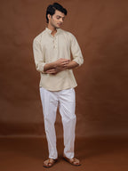 Beige Short Kurta