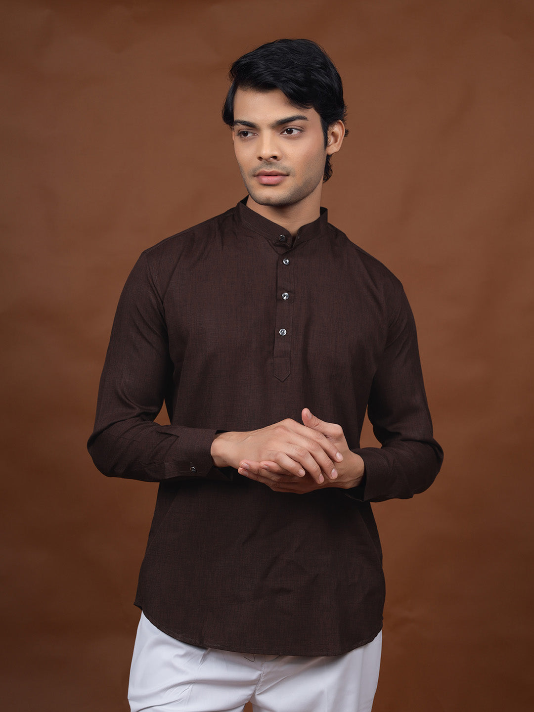 Dark Brown Short Kurta