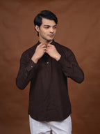 Dark Brown Short Kurta