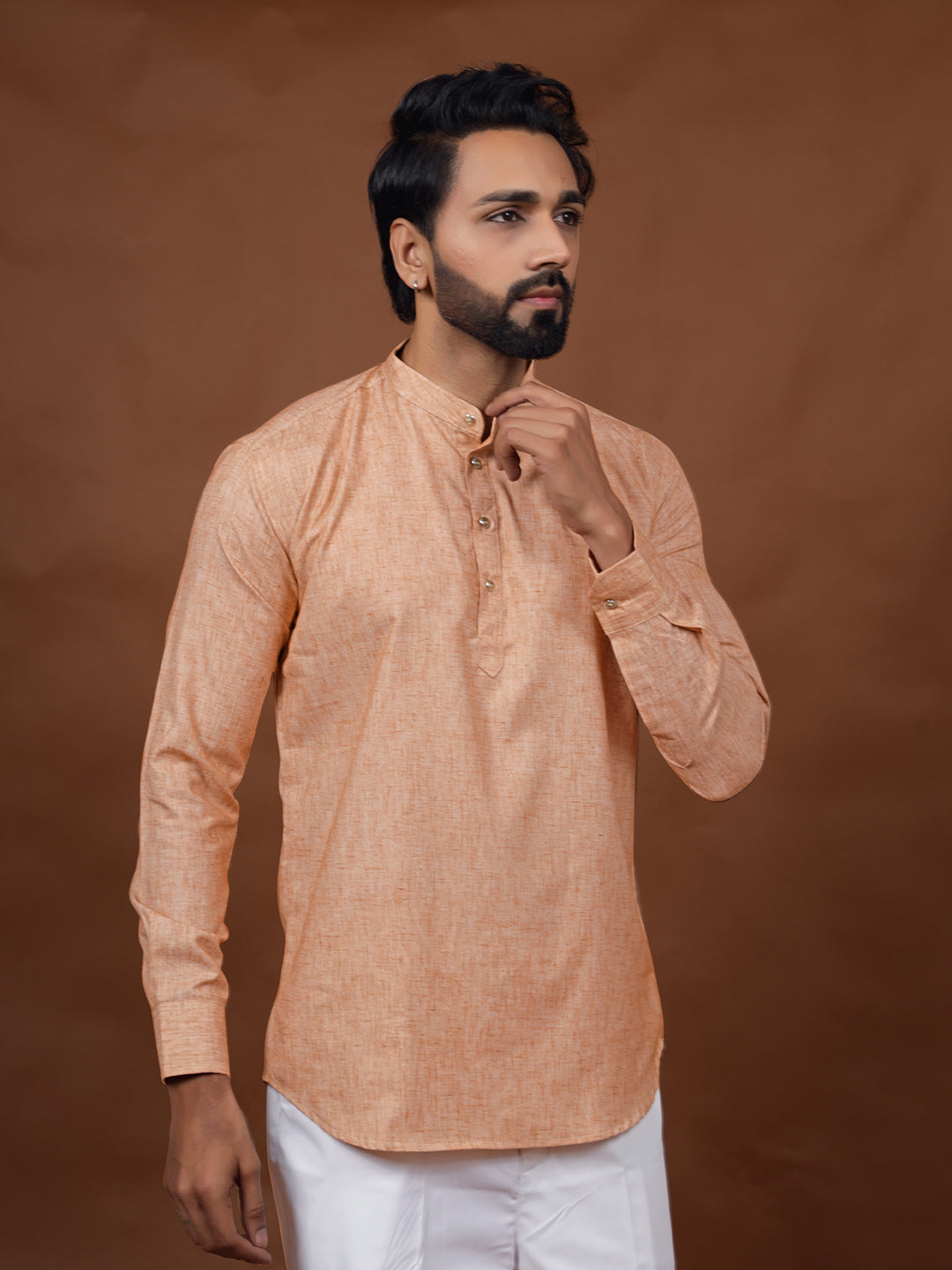Coffee Brown Short Kurta